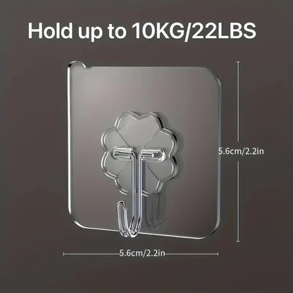 Adhesive Screw Hooks for Wall Without Drilling Pack of 30