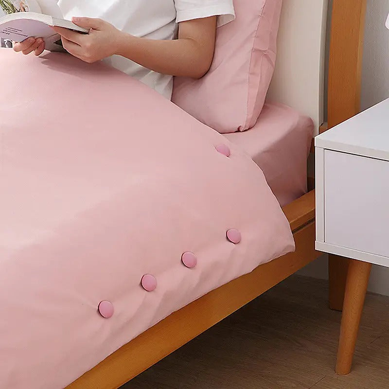 Multi-Functional Bedding Accessories Cotton Blanket & Curtain Needles (Pack of 20), Spring Clips, and Duvet Cover Fasteners - Keep Bedding Secure Set of1, Multicolor