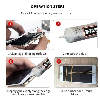 B-7000 Multi-Purpose Adhesive Glue (50ML) | Ideal for Crystal Crafts, Jewelry, Beads, Clothing, Shoes, Fabrics