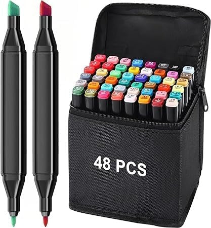 48 Colors Upgraded Alcohol Marker Set