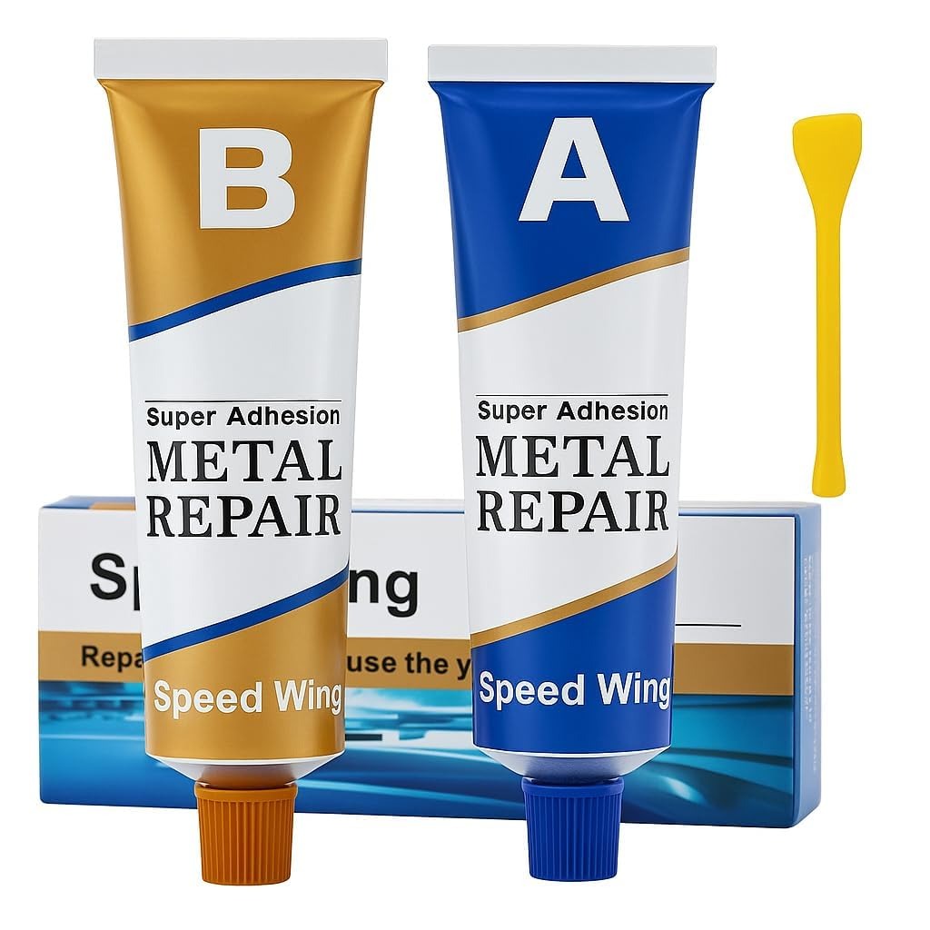 Magic Metal Mending Cold Weld Epoxy – AB Strong Adhesive Glue for Metal, Aluminum, Plastic – Waterproof, Heat-Resistant Repair Paste for Auto, Pipe, Engine, DIY Welding, Crack & Gap Filler (100G)