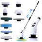 9 in 1 Electric Spin Scrubber for cleaning with Type C-USB Port, Charger, Gloves, 3 Adjustable Speed, LED Display