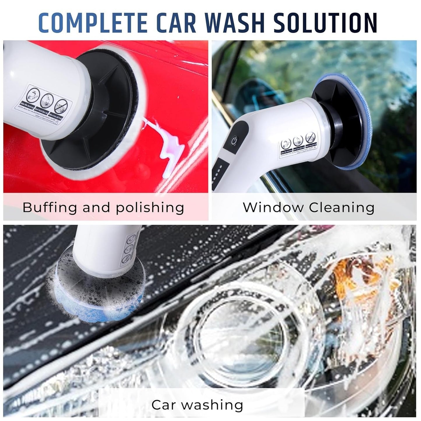 9 in 1 Electric Spin Scrubber for cleaning with Type C-USB Port, Charger, Gloves, 3 Adjustable Speed, LED Display