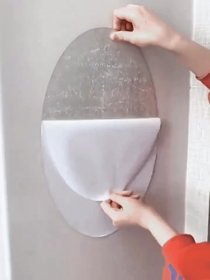 Plastic Oval Shape Adhesive Mirror Sticker for Wall On Tiles Bedroom Living Room Basin Mirror Bathroom Wall Mirror Both Side Sticker Acrylic Wall Mirror (Pack of 10)