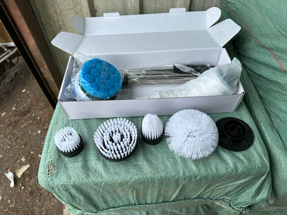 9 in 1 Electric Spin Scrubber for cleaning with Type C-USB Port, Charger, Gloves, 3 Adjustable Speed, LED Display