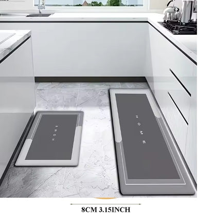 Quick Dry Crystal Velvet Kitchen Mat (2 Pcs Set)