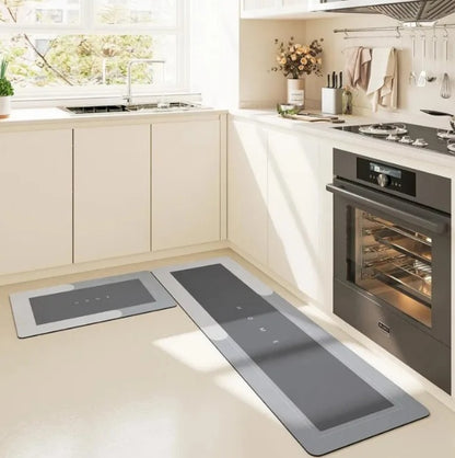 Quick Dry Crystal Velvet Kitchen Mat (2 Pcs Set)
