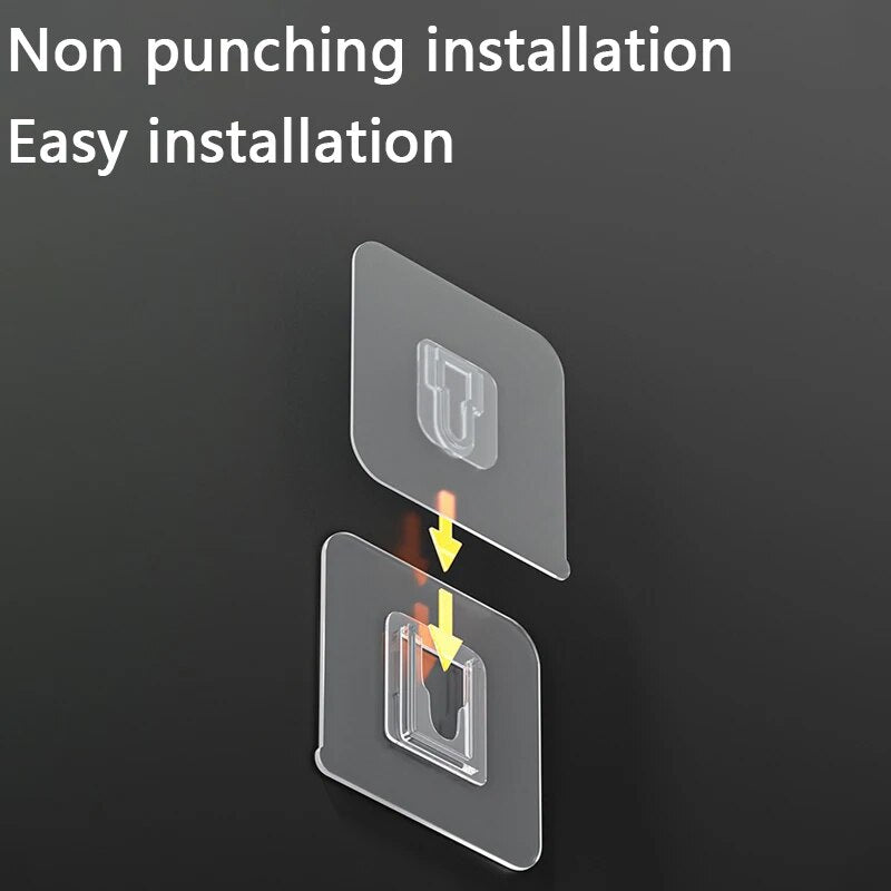 Adhesive Plastic Male Female Wall Sticker Hooks pack of 5